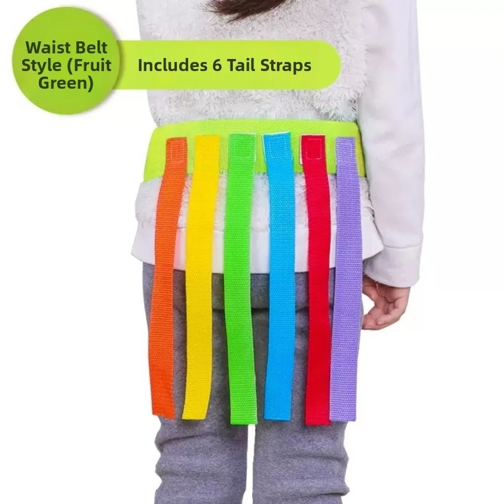 Multicolors Skill Training Catch Tail Props with 6pcs tails Fashion Outdoor Funny Game Toy Belt Parent-child Teamwork Game