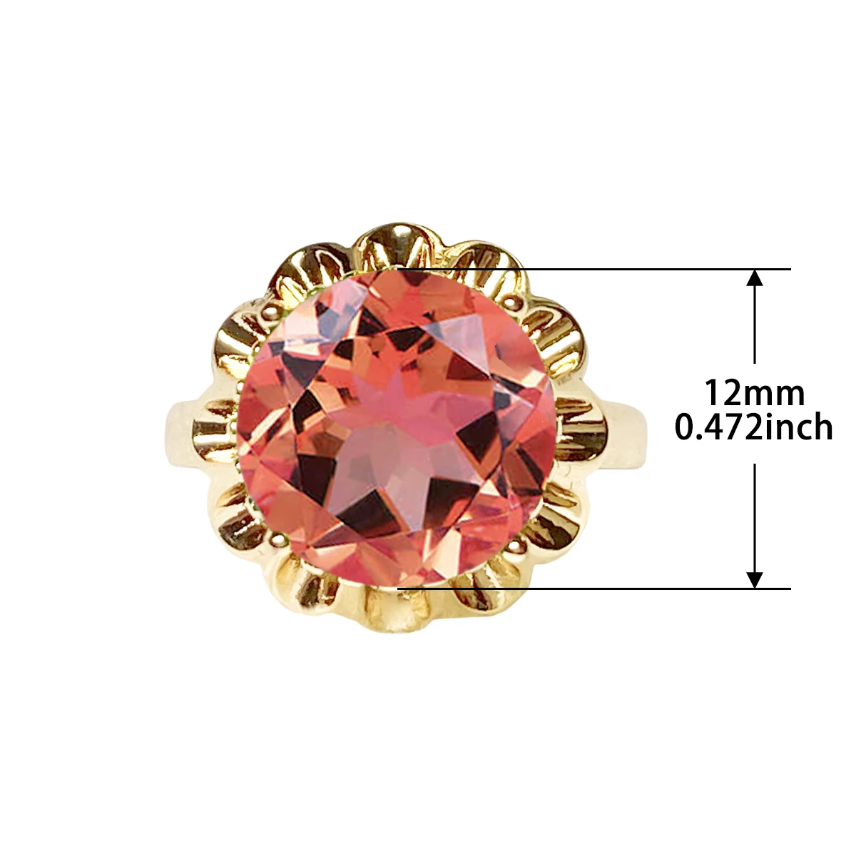 Vintage Turkish Sunflower Rings for Women, Synthetic Sultanite Color Change Stone, Lab-Created Round Diaspora Copper Ring