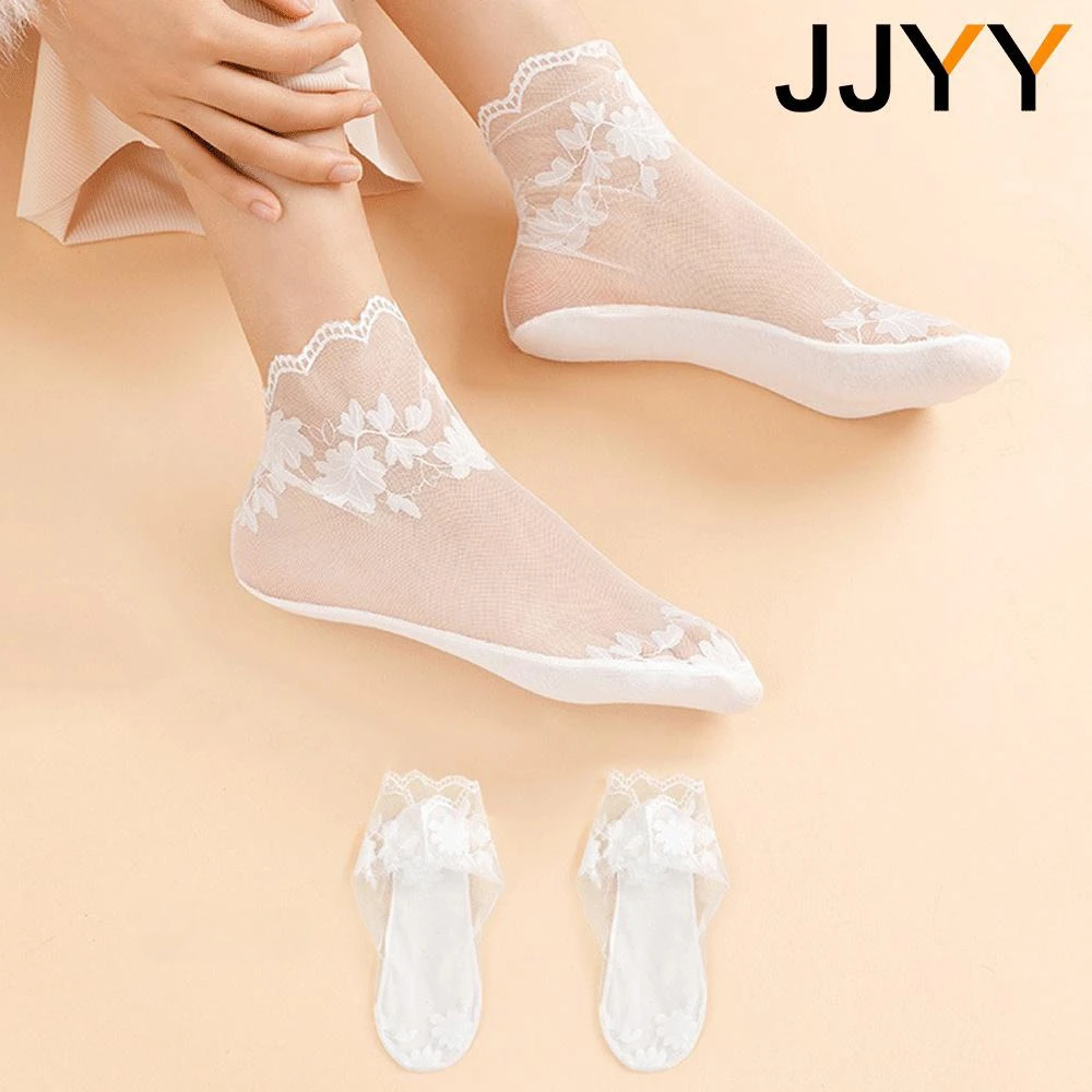 Women Knee High Socks Summer Thin Pure Cotton Breathable Solid Color Invisible Socks Daily Wear