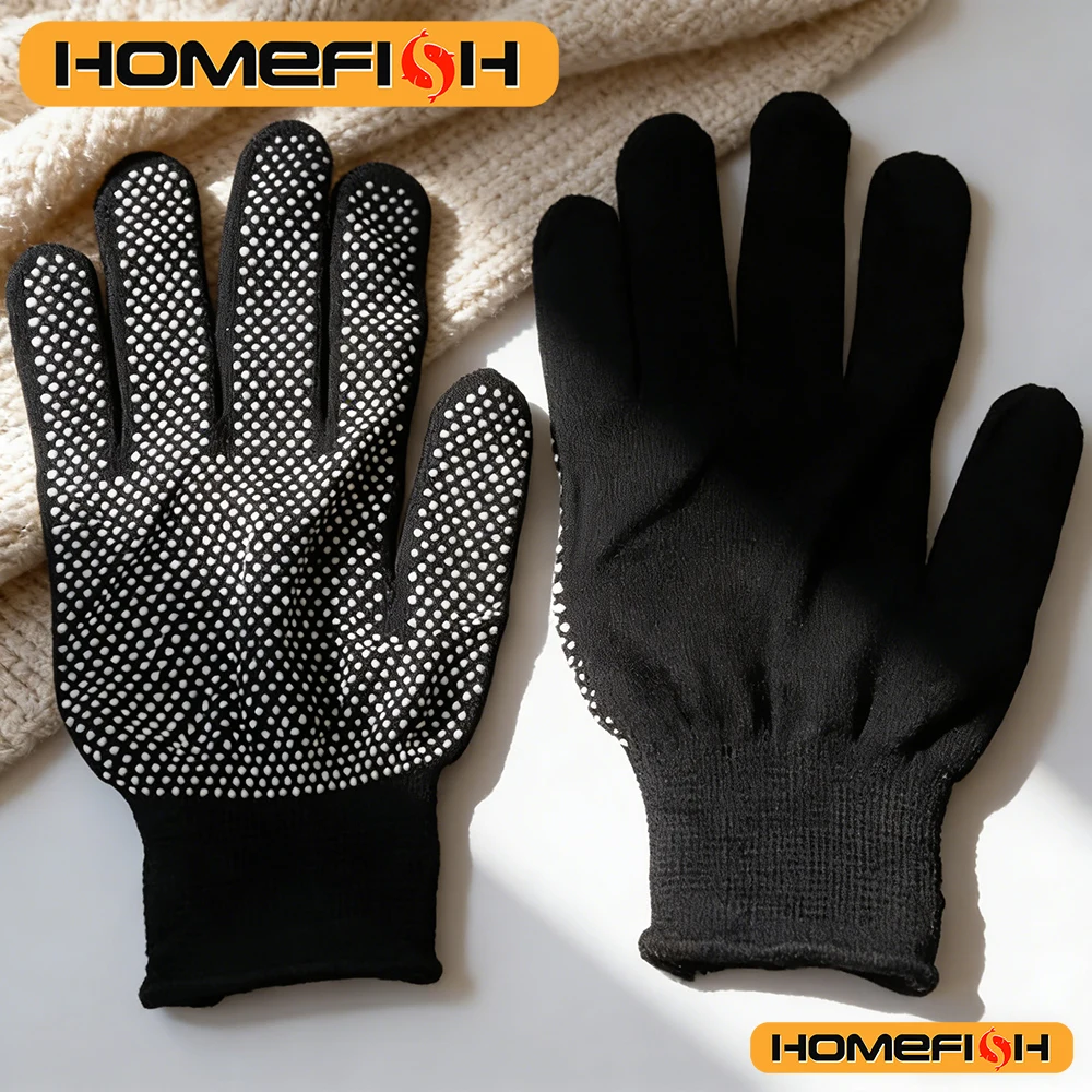 1Pair Nylon Beaded Anti-Slip Work Gloves Breathable Wear-Resistant Gardening Climbing Labor Protection Gloves