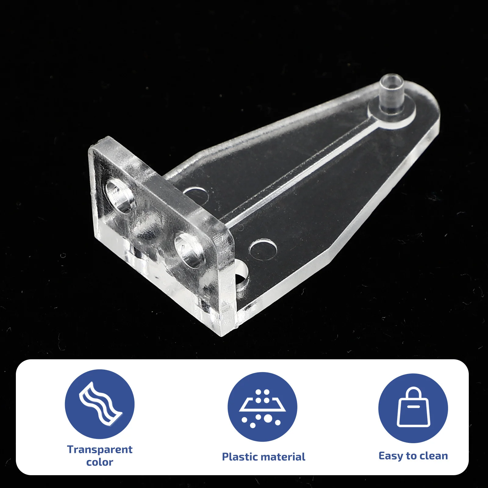 

10Pcs Transparent Plastic Blind Hold Down Brackets Bottom Rail Holder Clips for Horizontal Blinds Hold Down Bracket