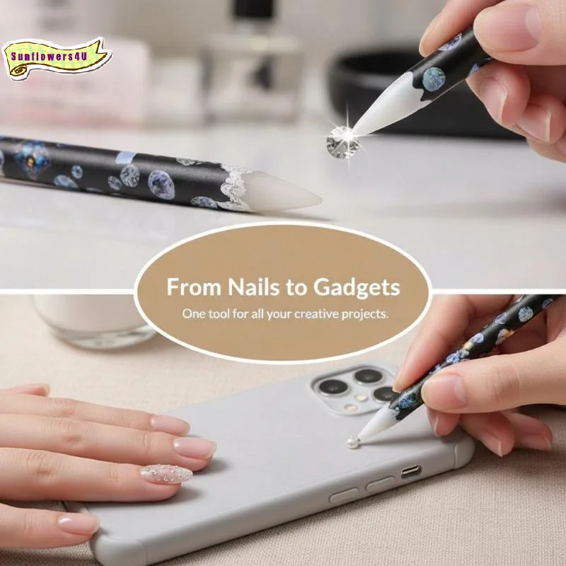 Rhinestone Nail Gem - Nail Art Dotting Pencil 1Pcs Wax