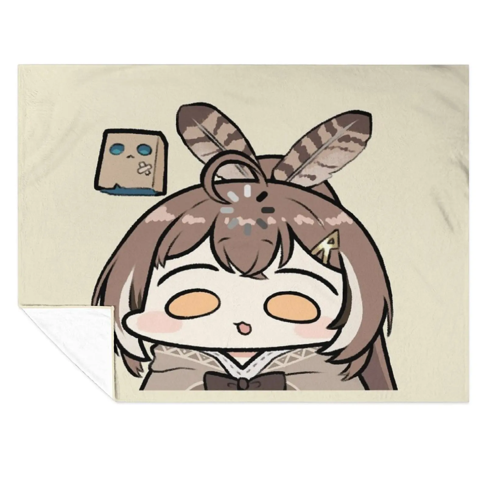

Nanashi Mumei Forgor Throw Blanket Decoratives Decorative Sofa Luxury Designer Blankets