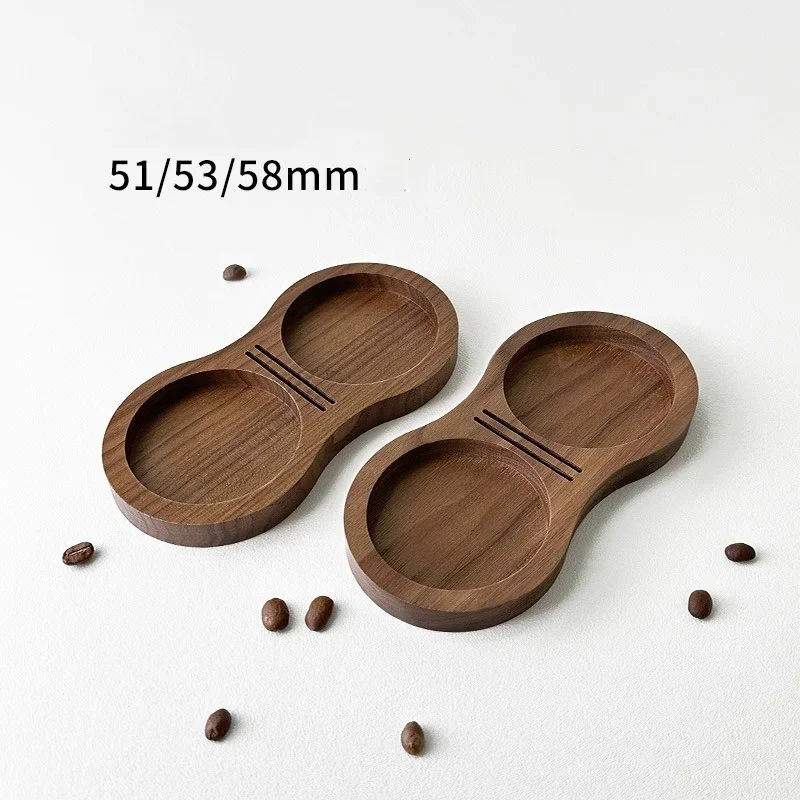 Walnuss-Kaffee-Tampermatte – 51/53/58mm, Aufbewahrungspad für Tamper & Filtersieb, Barista-Station-Werkzeug – Detail 4