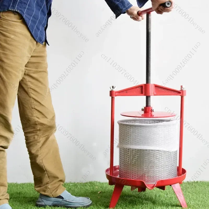 Commercial 14L Manual Press Grape Plum Press Juicer Vegetable Filling Traditional Chinese Medicine Residue Press
