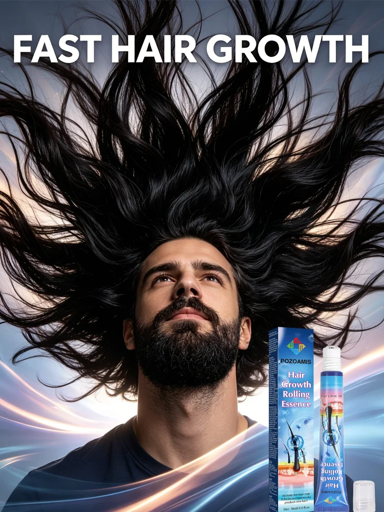 Seeding Hair Essence with Roller，Enjoy Professional‑Grade Scalp SPA ，Gentle care for the scalp, resulting in thick hair.