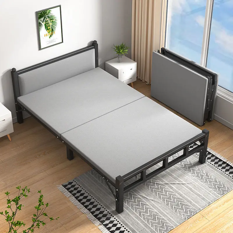 أثاث غرفة النوم سرير بإطار معدني حديث قابل للطي سرير معدني محمول للمنزل