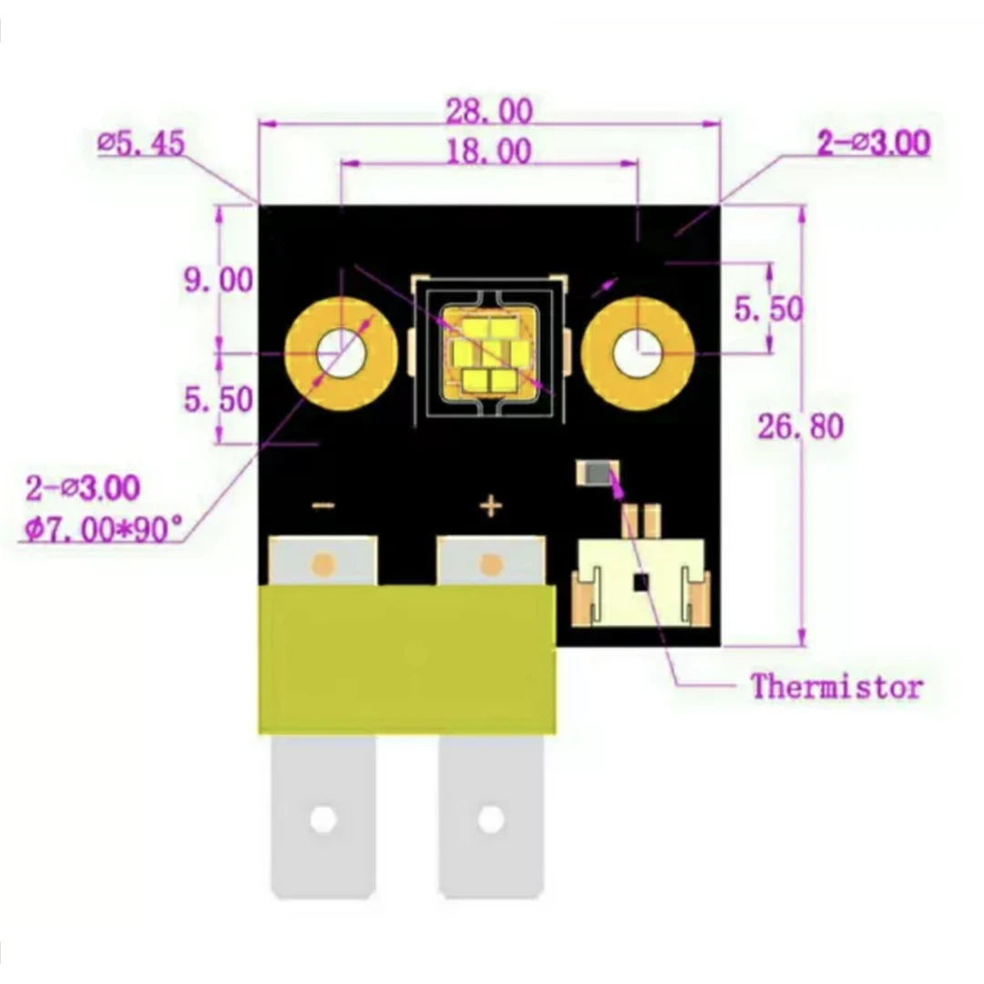 120W 22.5v-24v 2828 SSD-90 LED Engine Source with Plug Pin for Stage Follow Spot Light Logo Projector Medical Cold Light Source