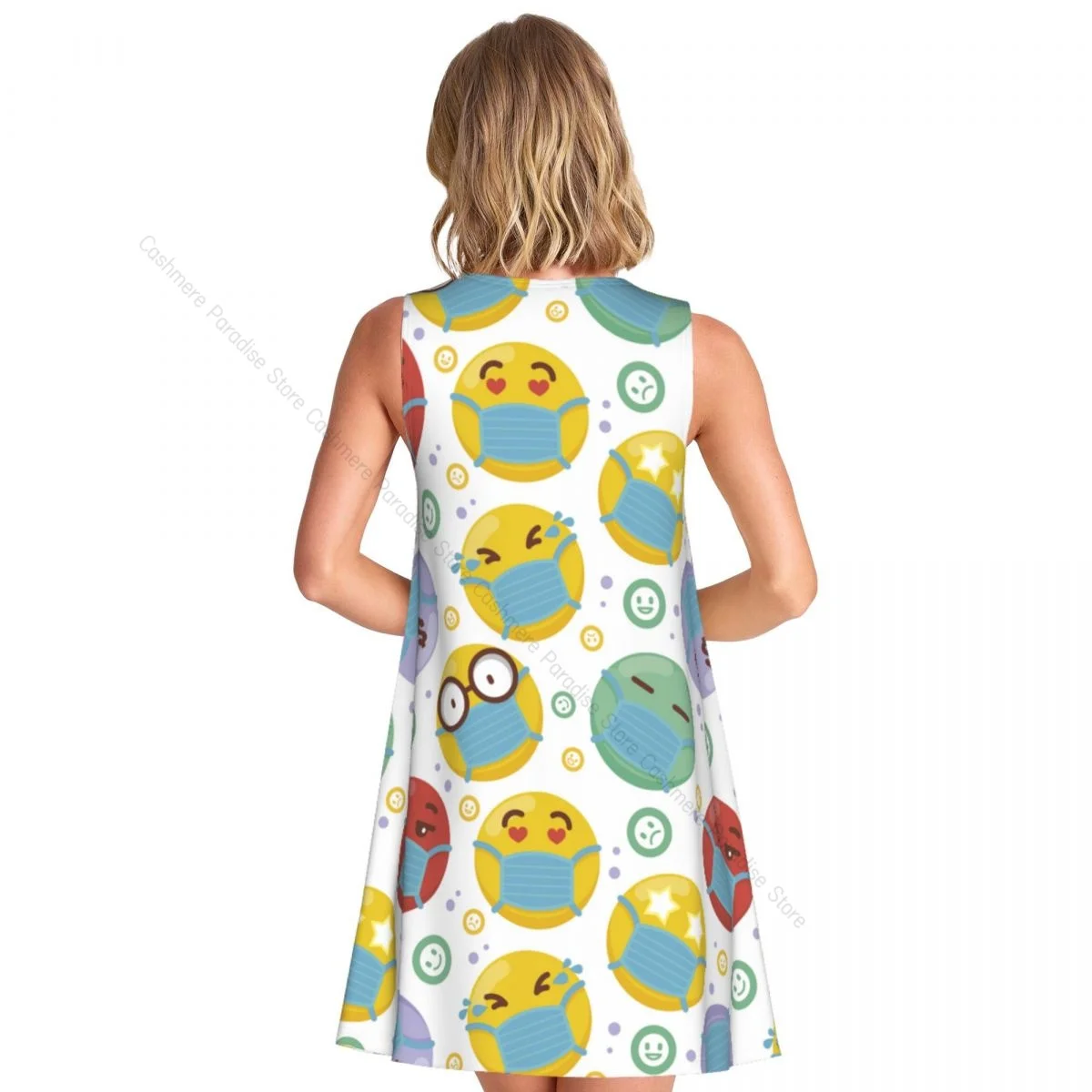 Robes d'été pour femmes, t-shirt de plage, sans manches, virus, Kawaii, décontracté, ample, débardeur, 2025