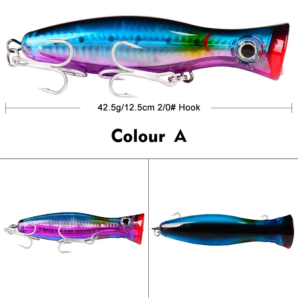 Big Popper Wobbler Fishing Lure Floating Bait 43g Topwater Lure Whopper Saltwater Lures Isca Artificial Pike Tackle