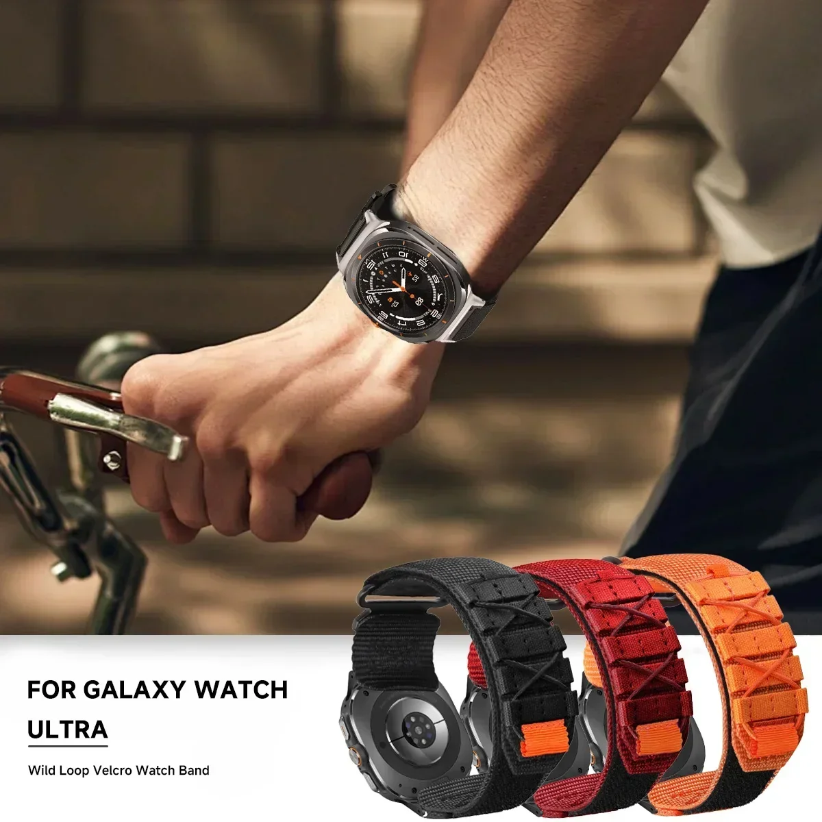 No Gaps Nylon Strap for Samsung Galaxy Watch 7 Ultra 47mm Quick Fit Band Sports Bracelet for Galaxy Watch Ultra 47mm Wristband image 2