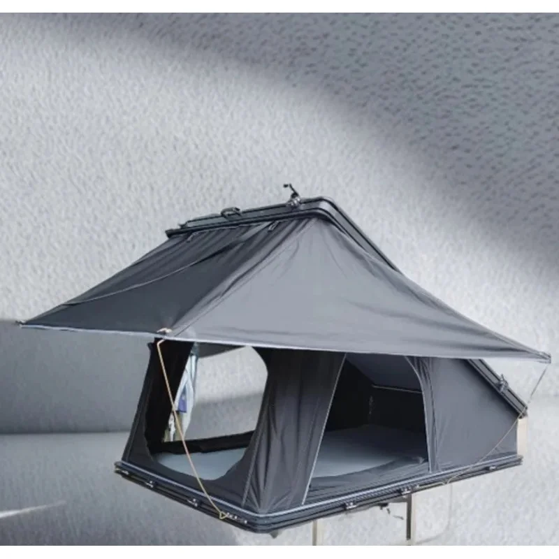 

Automatic Folding Off-Road 300G Can Aluminium Shell 1.45m Width High Tail Camping Car Roof Top Tent