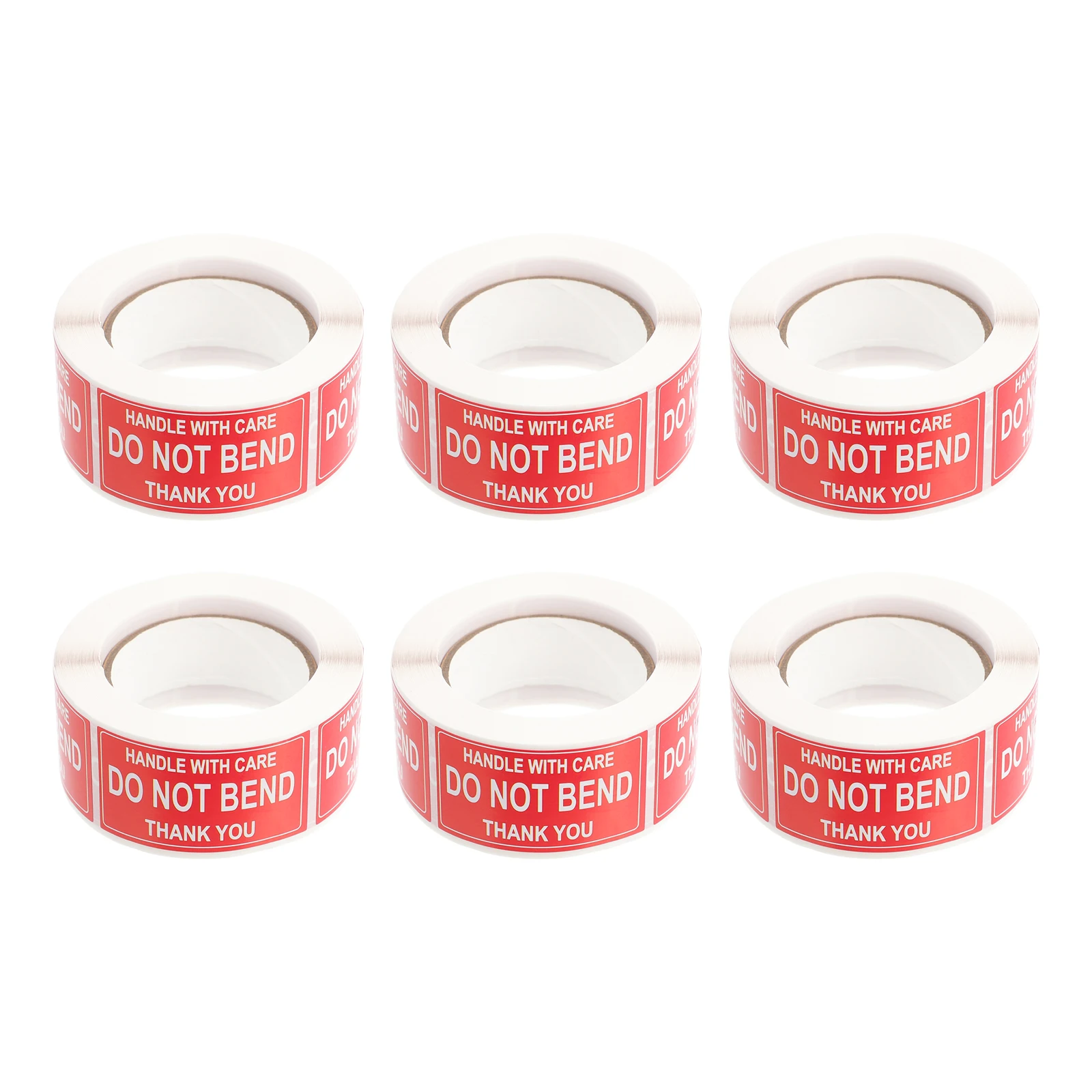 

6 Rolls Label Sticker Packing Warning Decal Tag Fragile Goods Adhesive Labels Shipping Copper Plate Stickers for