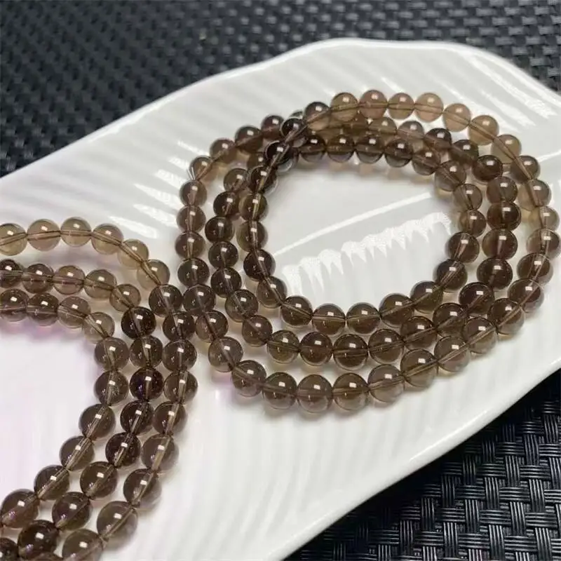 6.7 مللي متر نيزك طبيعي الثلاثي دائرة سوار موضة الأثرياء حجر الحظ الخرز المستديرة مجوهرات هدية 1 قطعة #5