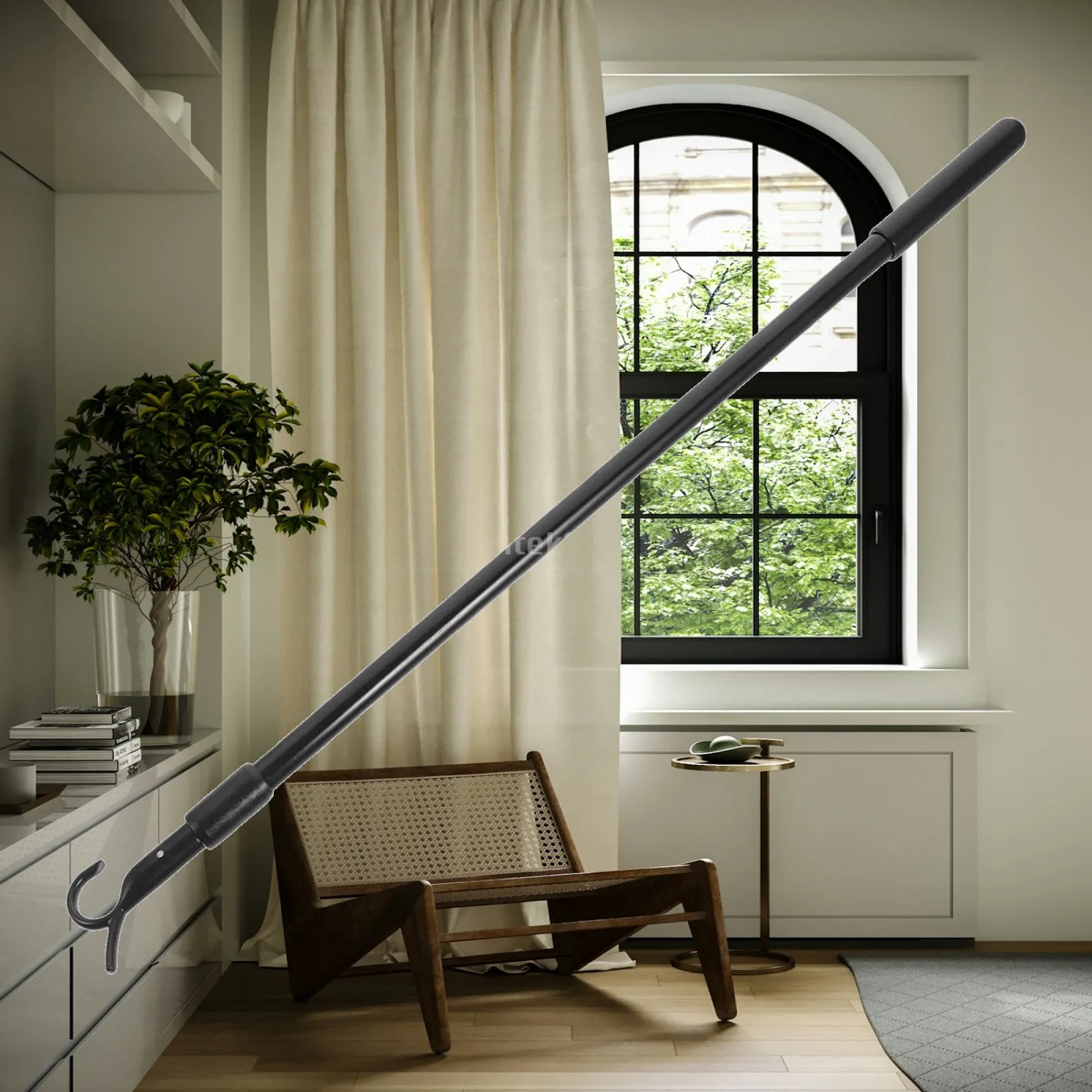 30-60cm Telescopic Extendable Curtain Rod Aluminum Alloy Curtain Pole for Window Roller Blinds Home Decor Accessory