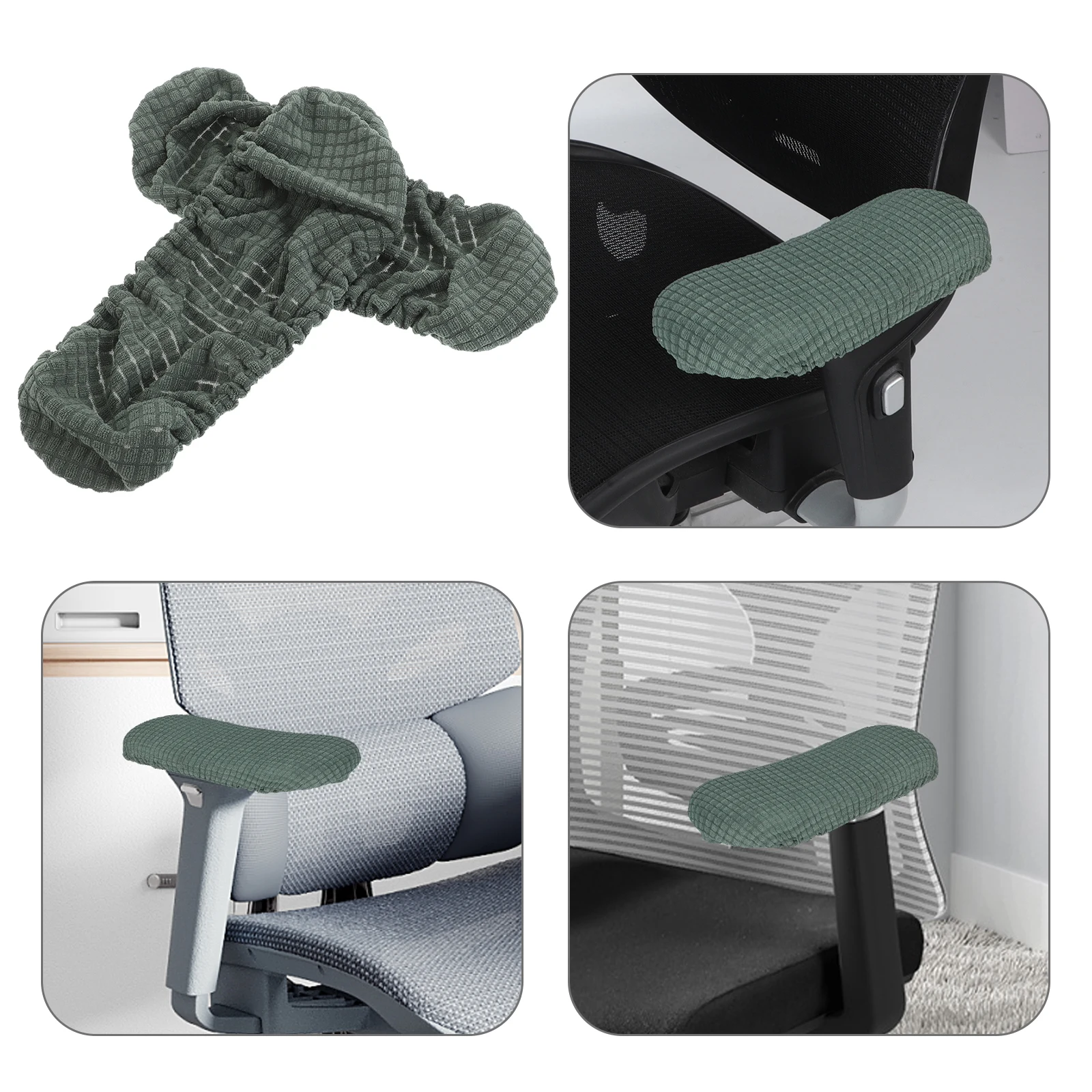 

Stretchable Armrest Covers Elastic Waterproof Chair Arm Protectors Dirt Resistant Comfortable Half Wrap Design Office Home