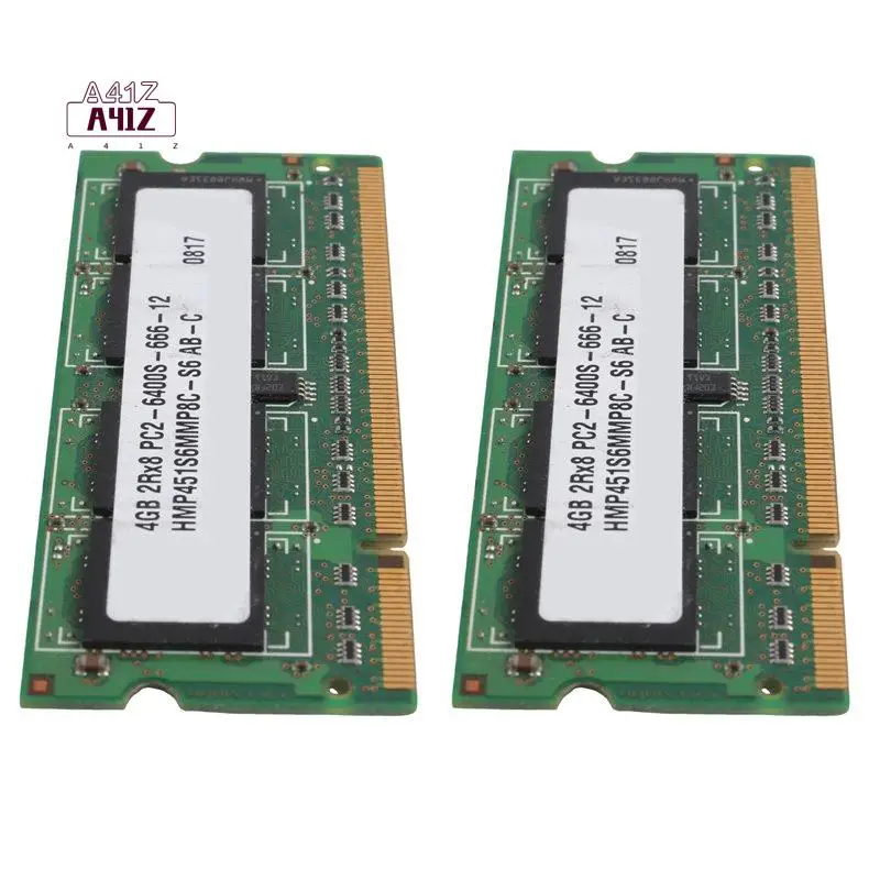 A41Z-2PCS DDR2 4GB Laptop Ram 800Mhz PC2 6400 SODIMM 2RX8 200 Pins For AMD Laptop Memory