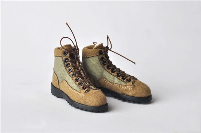 Botas tácticas del ejército de soldado masculino, zapatos militares con cordones para desierto, accesorio para modelo de figura de acción de 12 ", decoración artesanal, 1/6