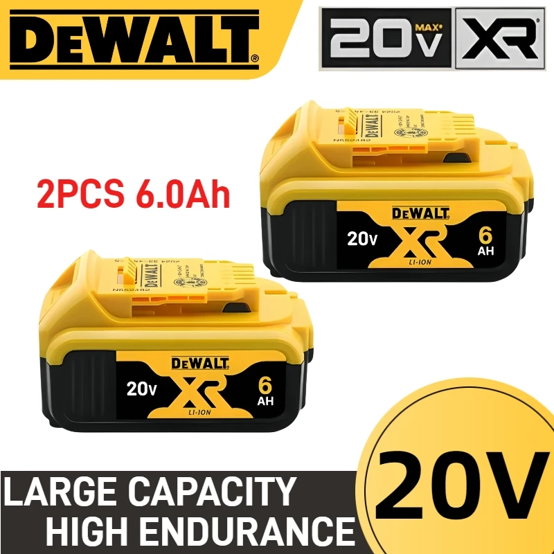 

100% original Dewalt 20V battery Power Tool 6.0Ah lithium-ion Battery quality assurance, replacement DCB202 DCB205 DCB609 DCB612