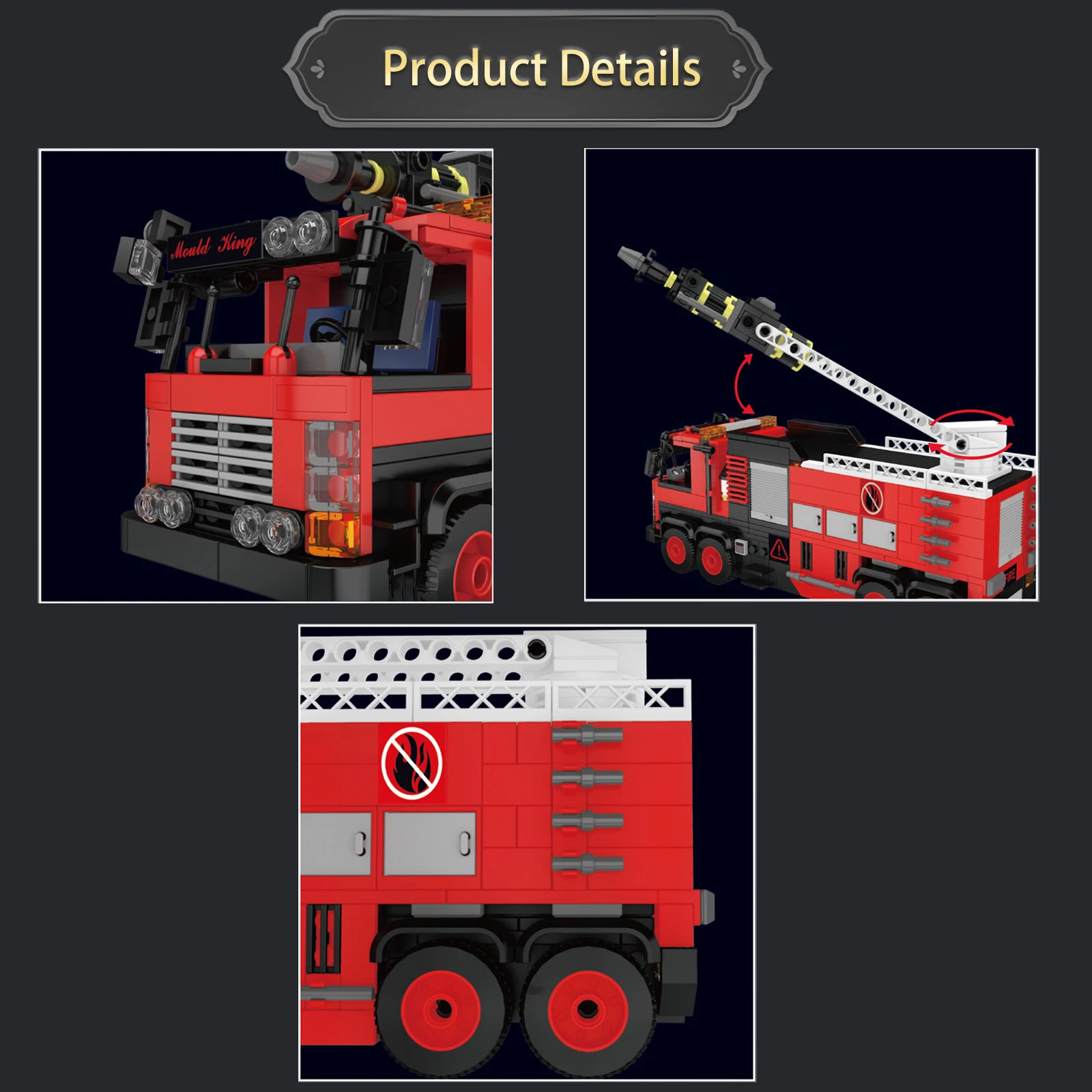 Mould King 24094 Urban Resue Fire Truck Building Blocks Mini World Series Model Room Ornaments Toys Boys Creative Birthday Gifts