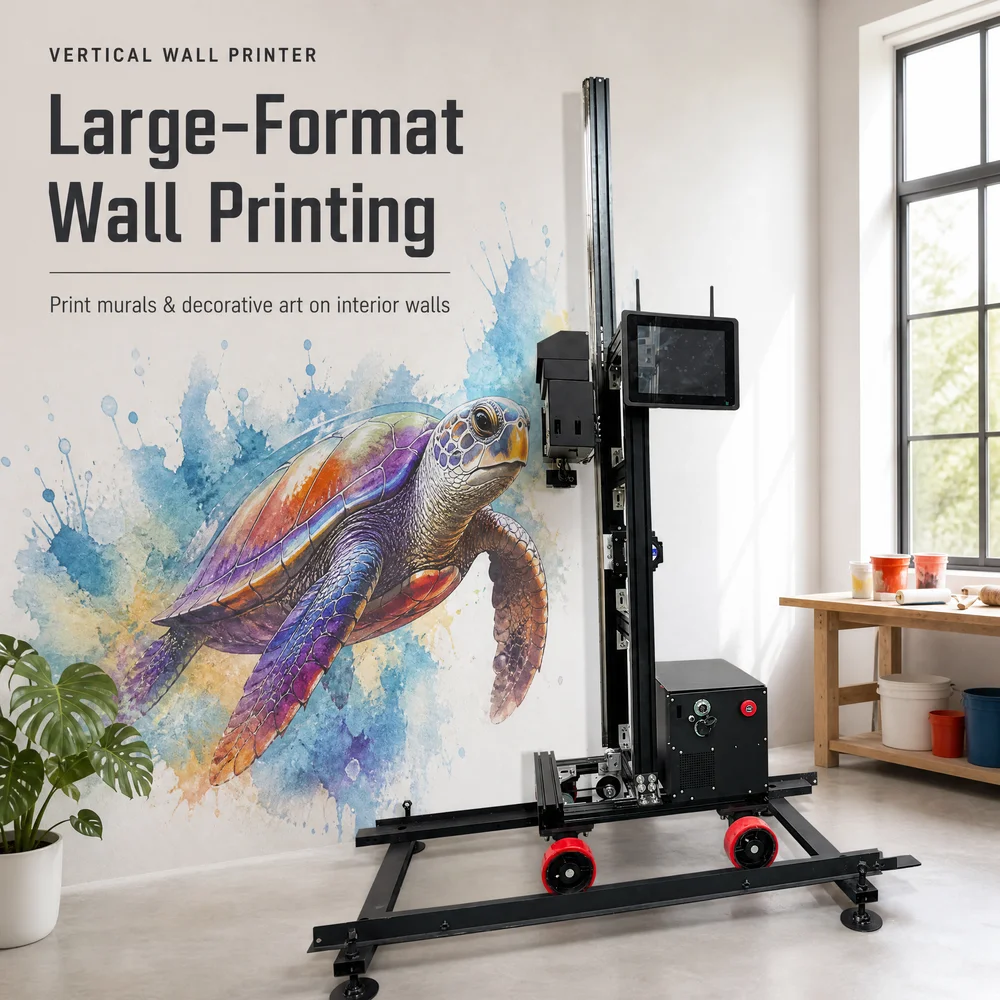 Automatic 2 In 1 All-in-One Wall Printer Wall Painting Machine Printhead High Resolution Vertical Inkjet CE RoHS