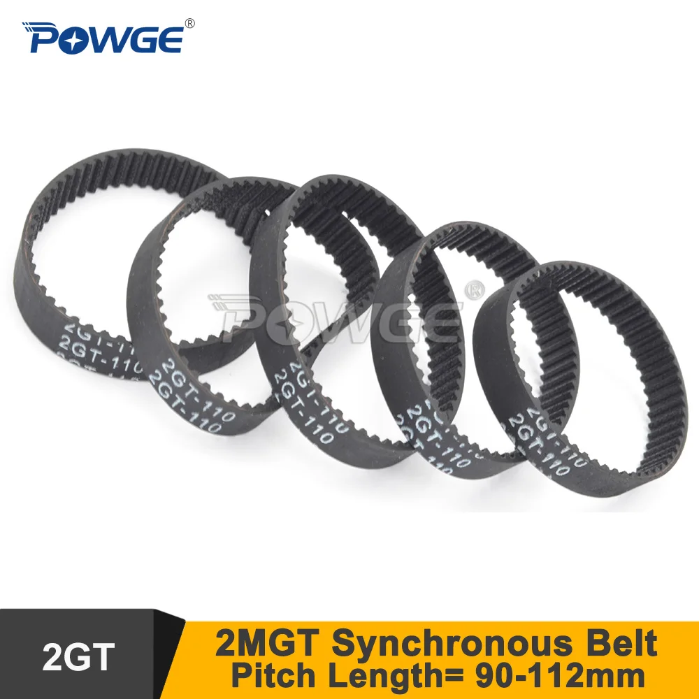 

POWGE 90 92 94 96 98 100 102 104 106 108 110 112 GT2 2MGT Timing Belt W=6/9mm 2GT Closed-Loop Synchronous Belt 110-2GT 5P 10P