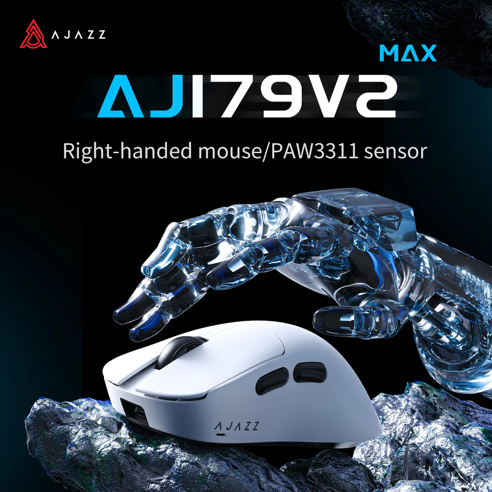  AJAZZ AJ179 V2 MAX Wireless Gaming Mouse PAW3311 Tri-Mode Wired Bluetooth Mouse Gamer Ergonomic Lightweight Computer Accessories 