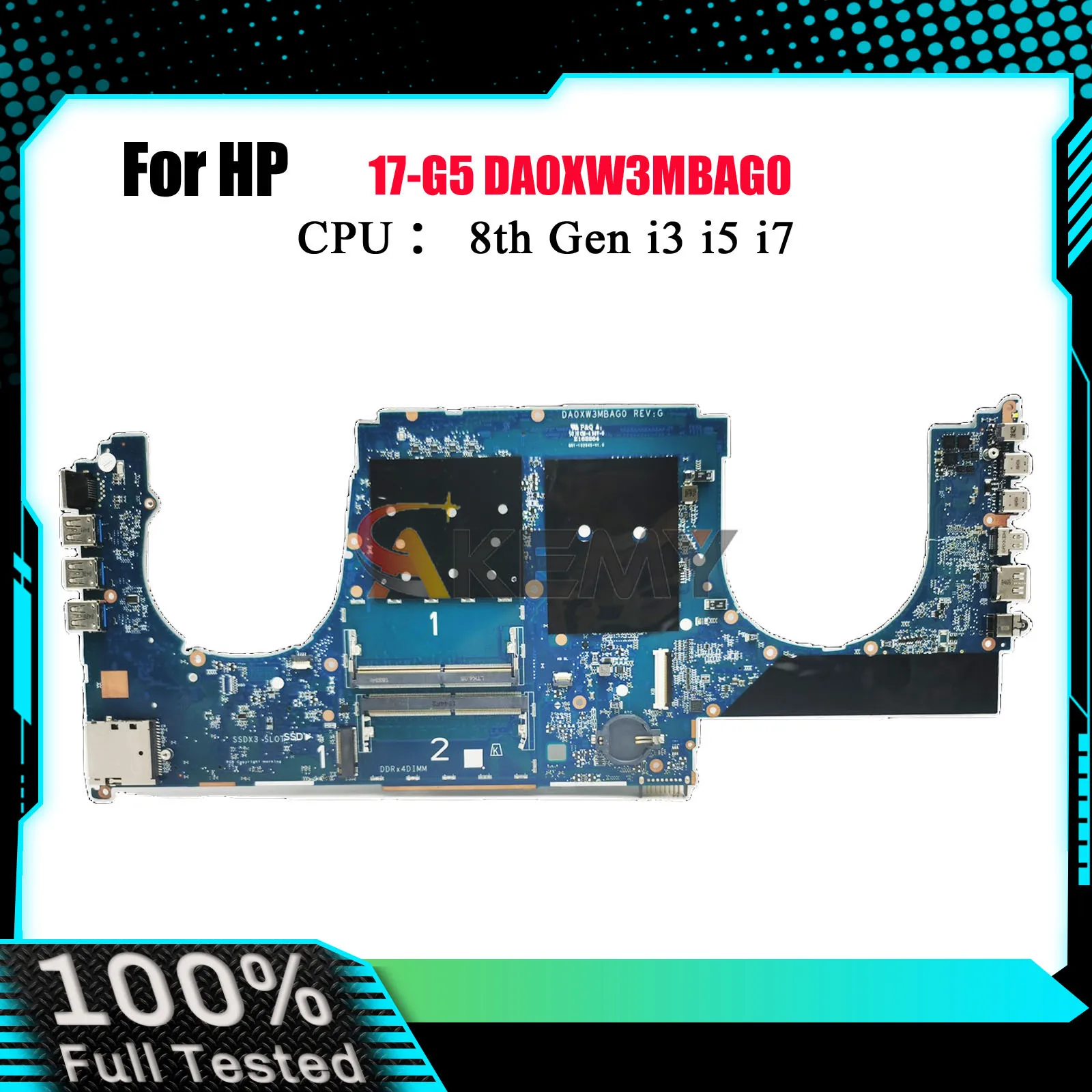 

DA0XW3MBAG0 For HP ZBook 17 G5 Laptop Motherboard With i5 i7 CPU DDR4 L28461-001 L28461-601 100% Fully Tested