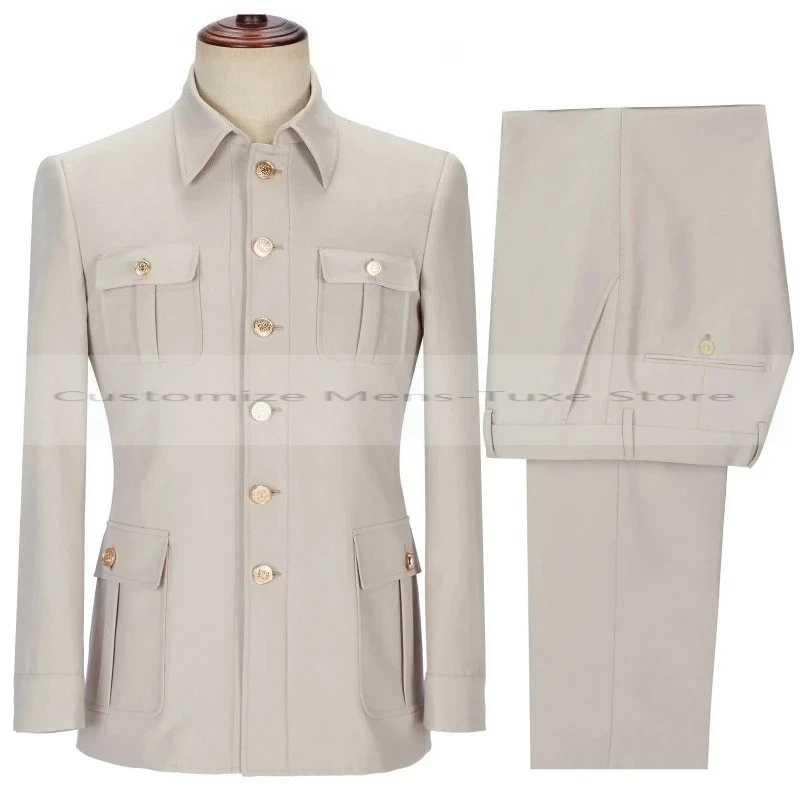 

Fashion Men's Suit 2-Piece Set Single Breasted Jacket Business Casual Suit Coat Work Interview Coat (Blazer+Pants)