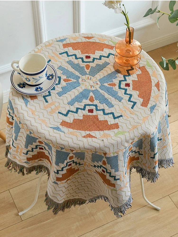 Bohemian Quality Dining Tablecloth Color Soft Cotton Stripe Multi Size Home Kitchen Banquet Plaid Vintage Table Cover tafelkleed
