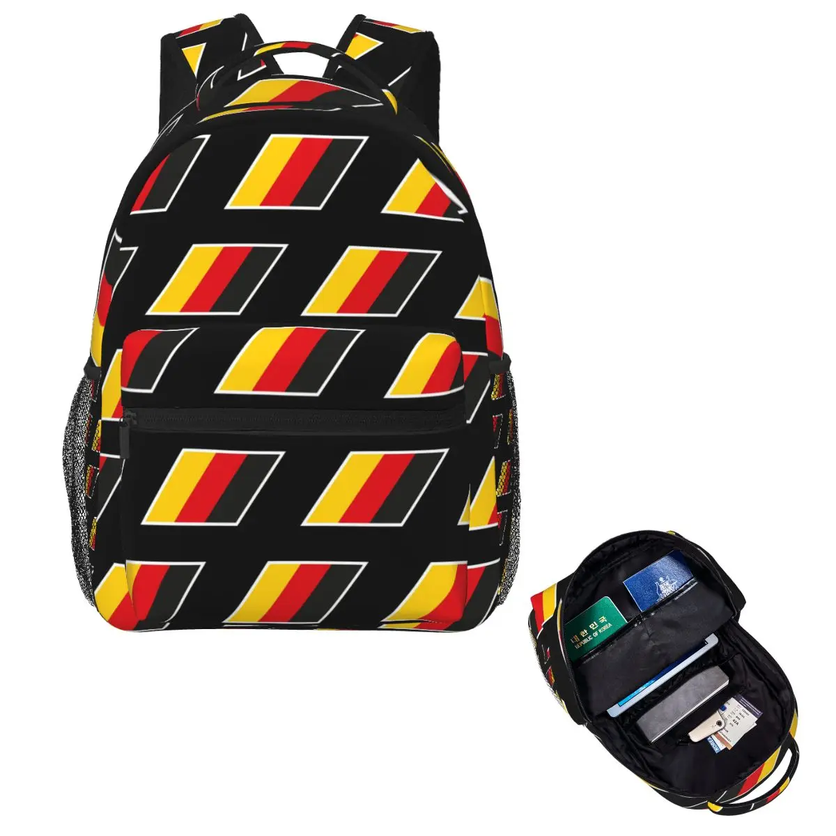 

Germany Motorsport Student Backpack School Bag Hiking Travel Daypack for Men Women Fashion Bookbag Shoulder Bags