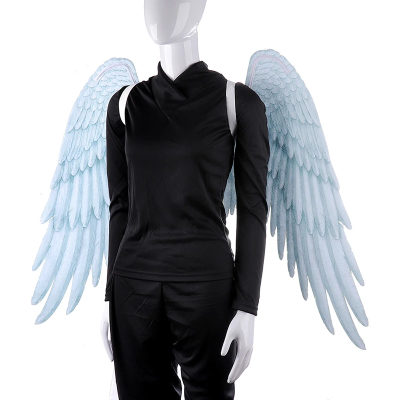 Black Angel Wings White Fairy Wings Fancy Costume Halloween Party Carnival Cosplay Wings Adult Men Ladies