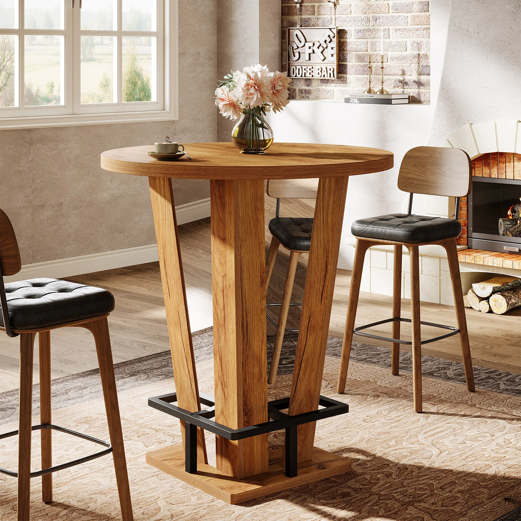 Tribesigns Round Bar Table, 39 - огляд і ціна Commercial Kitchen Small Space
