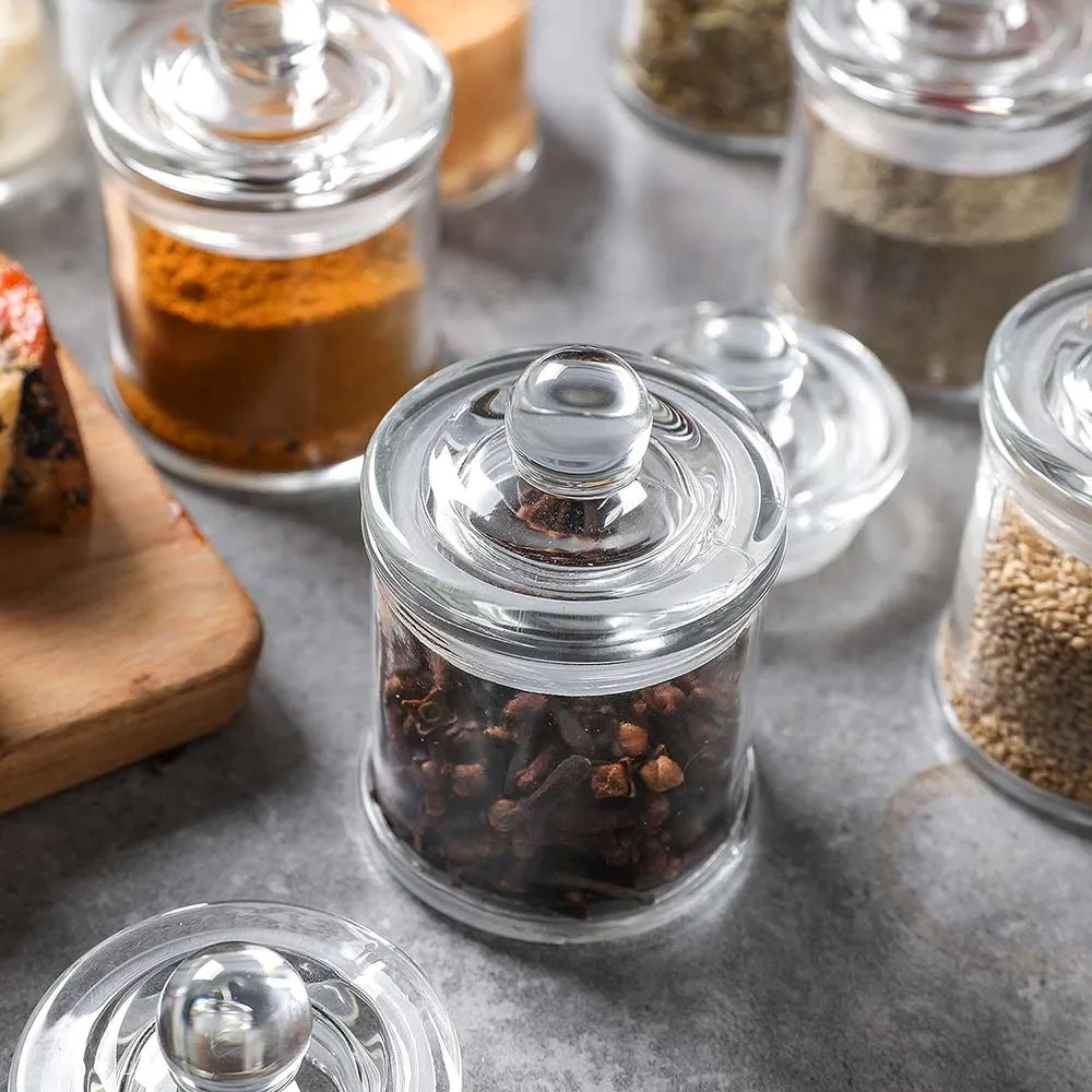 5/12Pack 3oz Small Glass Storage/Spice Jars Kitchen/Bathroom Organizer,Canisters,Food Storage,Arts/Crafts Project,Decoration