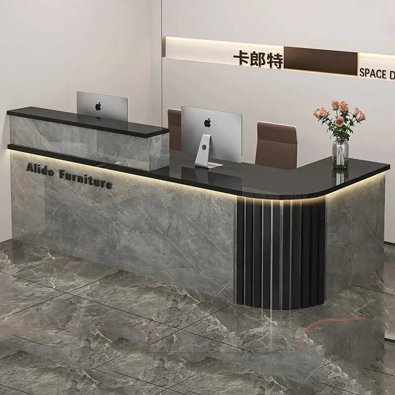 

Индивидуальная барная стойка Glamour: Простая, уникальная, элитная стойка ресепшн для салона, роскошная классическая коммерческая мебель для бизнеса