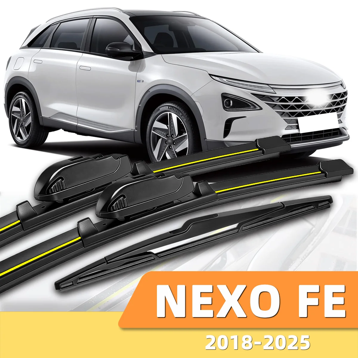 

Suitable For Hyundai NEXO FE 2018-2025 Front And Rear Windshield Wipers Durable Accessories For Car Windshields 2020 2022 2024