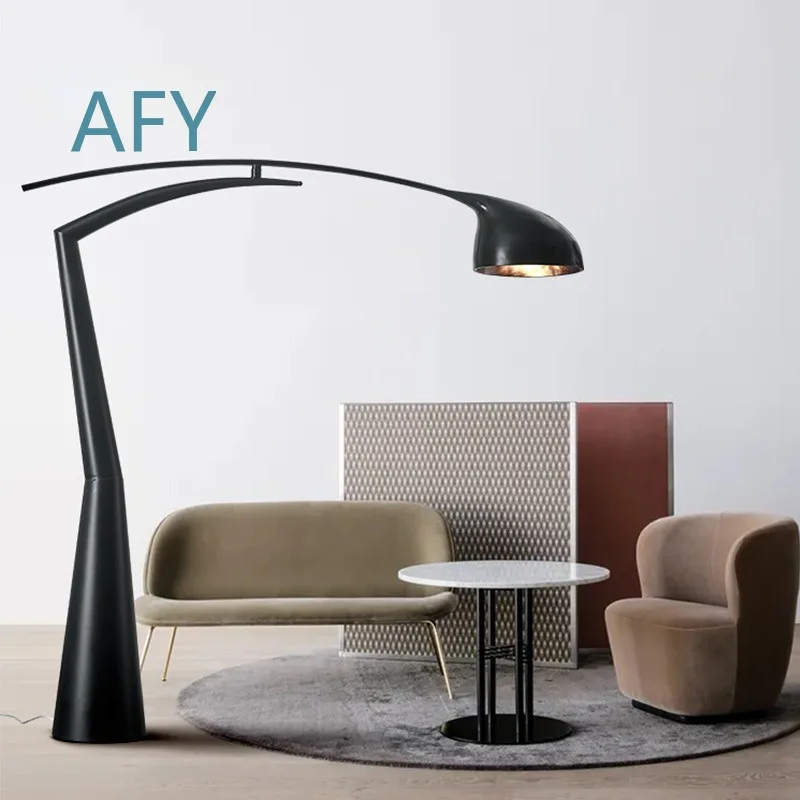 Large Decorative Resin Sculpture for Living Room Exhibition Hall Hotel Lobby Fishing Lamp Floor Lamp for Modern Home Office