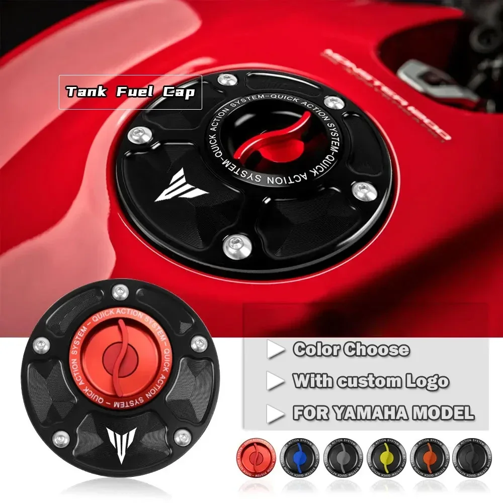 Cap for YAMAHA YZF R1 R1M R3 R6 R7 MT07 MT03 MT09 MT10 FZ1 FZ6 FZ8 XJ6 CNC Motorcycle Keyless Racing Tank Fuel Case Gas Cover