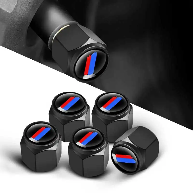 5PCS Universal Car Tire Valve Caps Decorative Door Core Air Valve Caps With wrench For AUDI Volkswagen NISsan bmw Peugeot kia