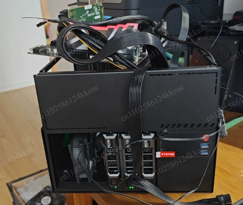 MATX Metal 6-Bay NAS Chassis, Built-in LED Sub Screen for DIY Storage Assembly