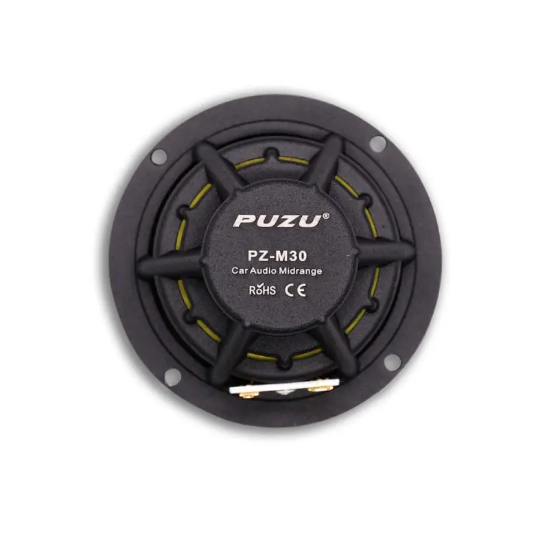 PUZU PZ-M30 مكبر صوت عالي الجودة 3.5 بوصة للسيارة متوسط المدى 60 وات RMS مغناطيس داخلي من الألياف الزجاجية (قطعتان)