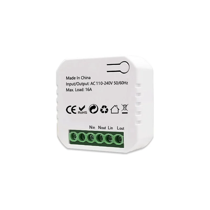 ABKQ-2X Tuya Smart Life Zigbee Switch Monitor di energia elettrica Kwh Din Rail 16A Presa timer Mini modulo