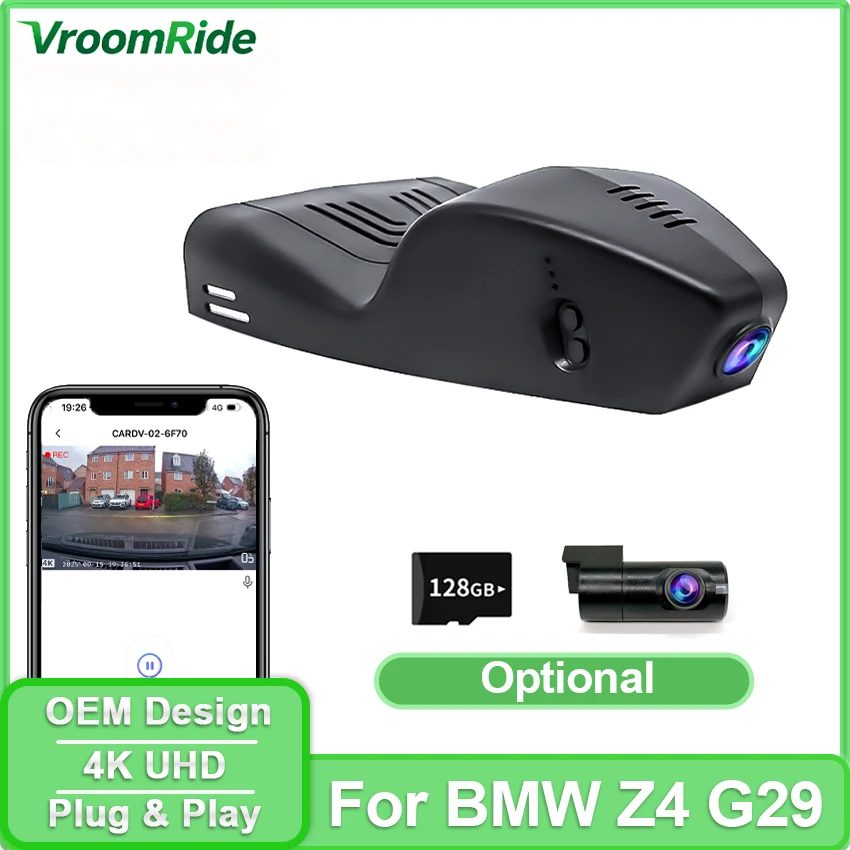 

Dash Cam For BMW Z4 G29 2019~2024 2025 2026, WiFi APP Control OEM Dashcam, 2160P Video Recorder, Night Vision Dash Camera 4K HD