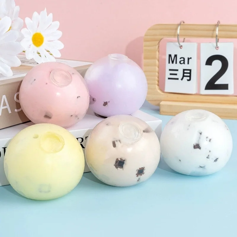 Cube Block Filling Slow Rising Squishy Clay Butter Handmade Ball Toy Colorful Calming Hand Play for Relax Adults Portable Gift
