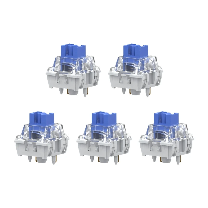 96BA V2 Tastaturschaltermodul für DIY-Reparatur mit transparentem Gehäuse und blauem Stiel – Detail 1