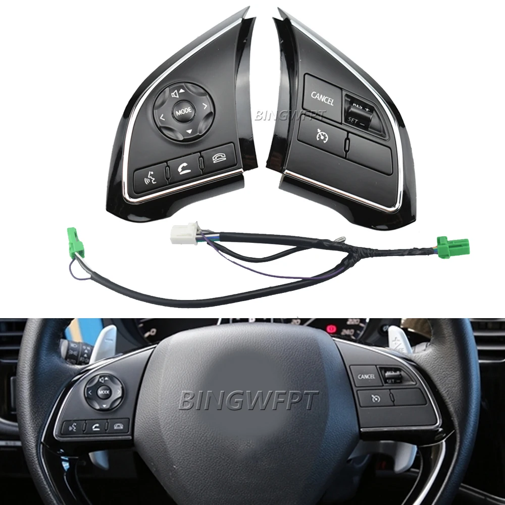 

Steering Wheel Audio Volume Bluetooth Cruise Control Switch Button For Mitsubishi Outlander Xpander Eclipse Cross 2016- 2019