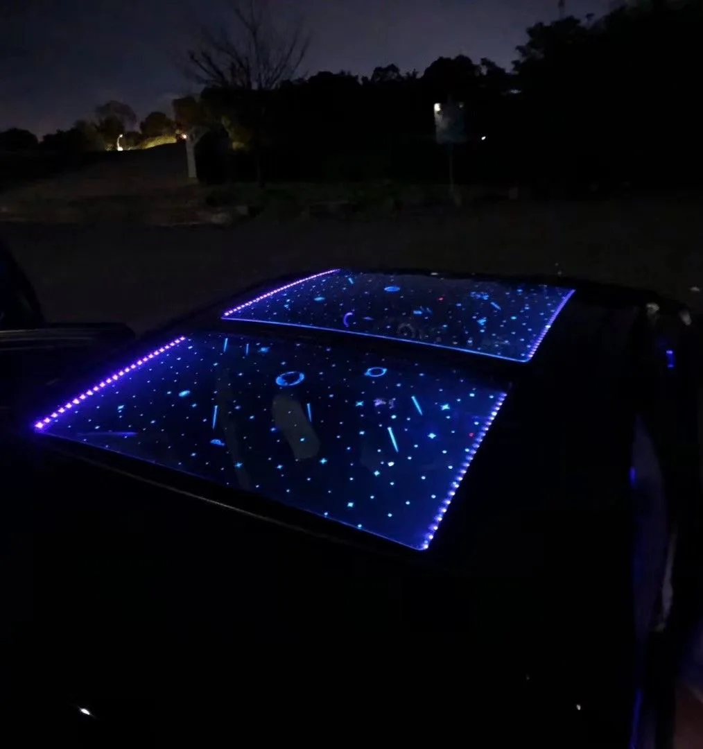 sunroof star Interior Automotive Accessories Led Car Sunroof Starry Sky Film Ambient Light easy install star electronic tint