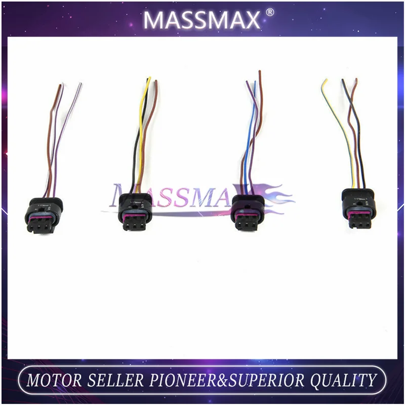 4pcs Parking Sensor Cable Lead Plug Pigtail Socket Connector For VW Golf Jetta Tiguan Audi Volvo Opel Vauxhall Vivaro 4F0973703