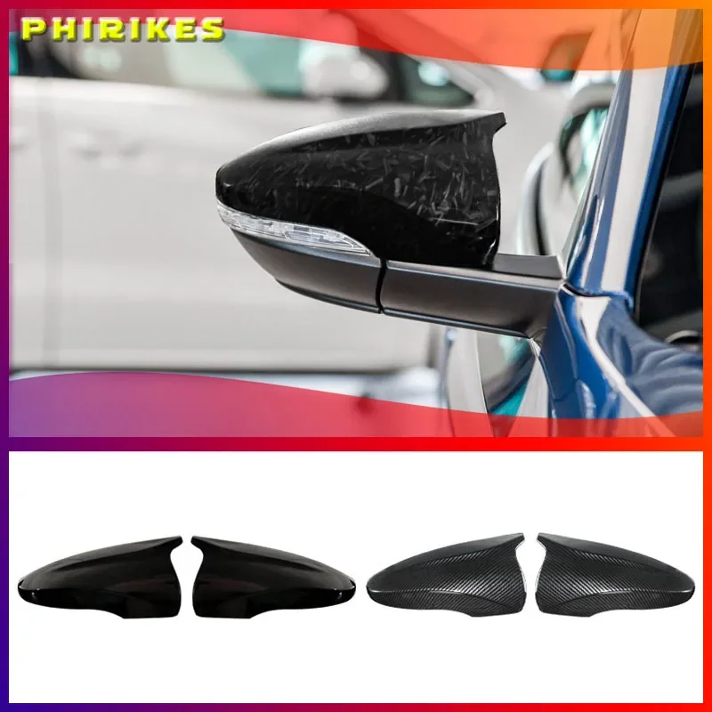 Carbon Fiber Pattern Black Side Mirror cover Caps for VW JETTA MK6 Volkswagen Passat B7 Scirocco Beetle CC Eos Replacement