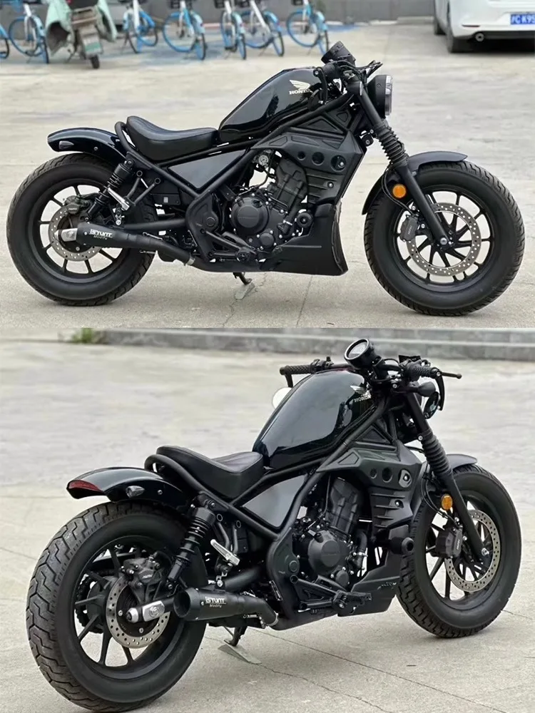 Topteng LED light Rear Fender Mudguard Fairing For Honda REBEL CMX 300 500 2017-2023 Motorcycle Accessories